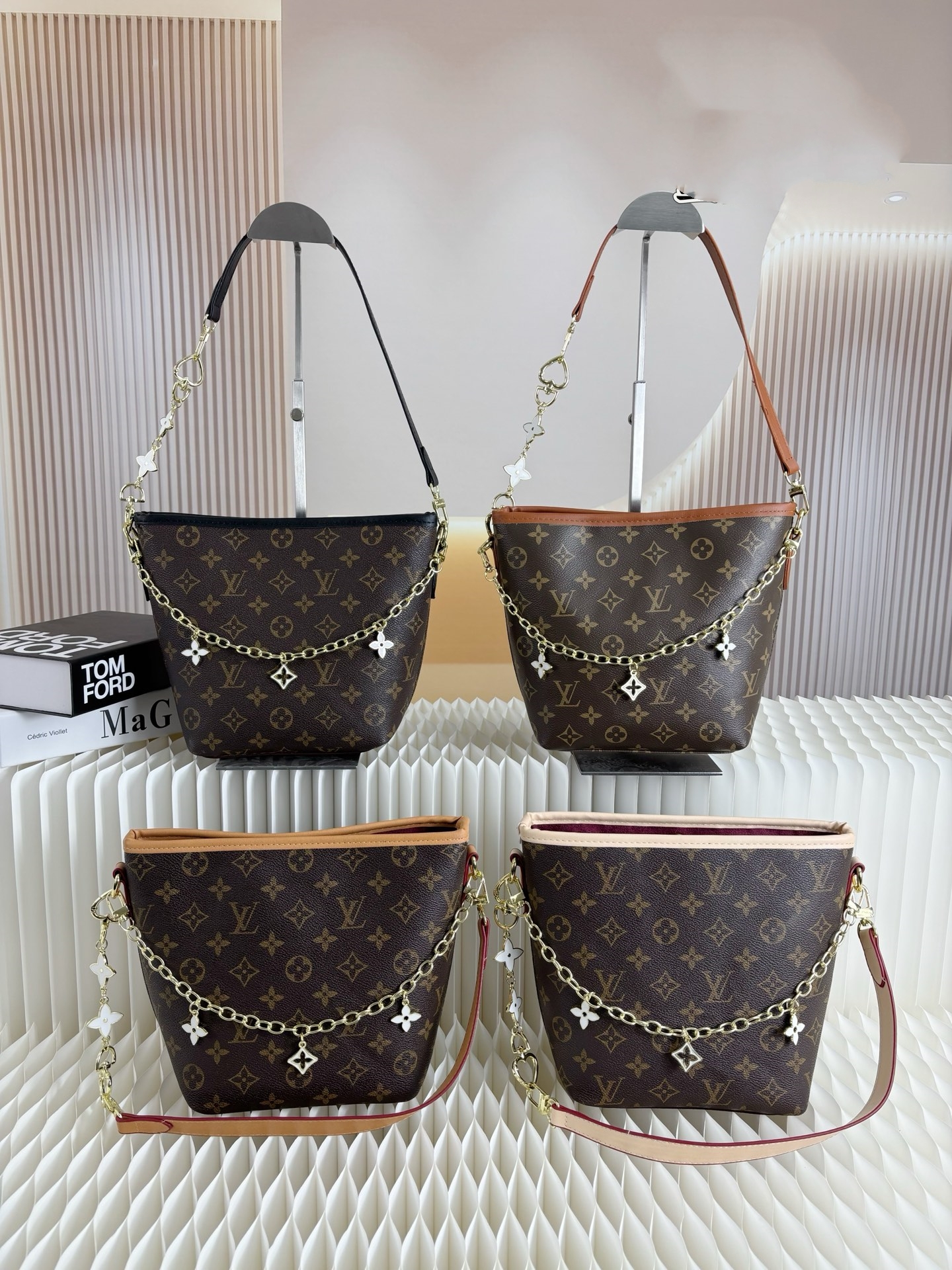 wsxc1777979786067_0 Louis Vuitton Monogram Bucket Bag with Custom Chain Charm - Image 1