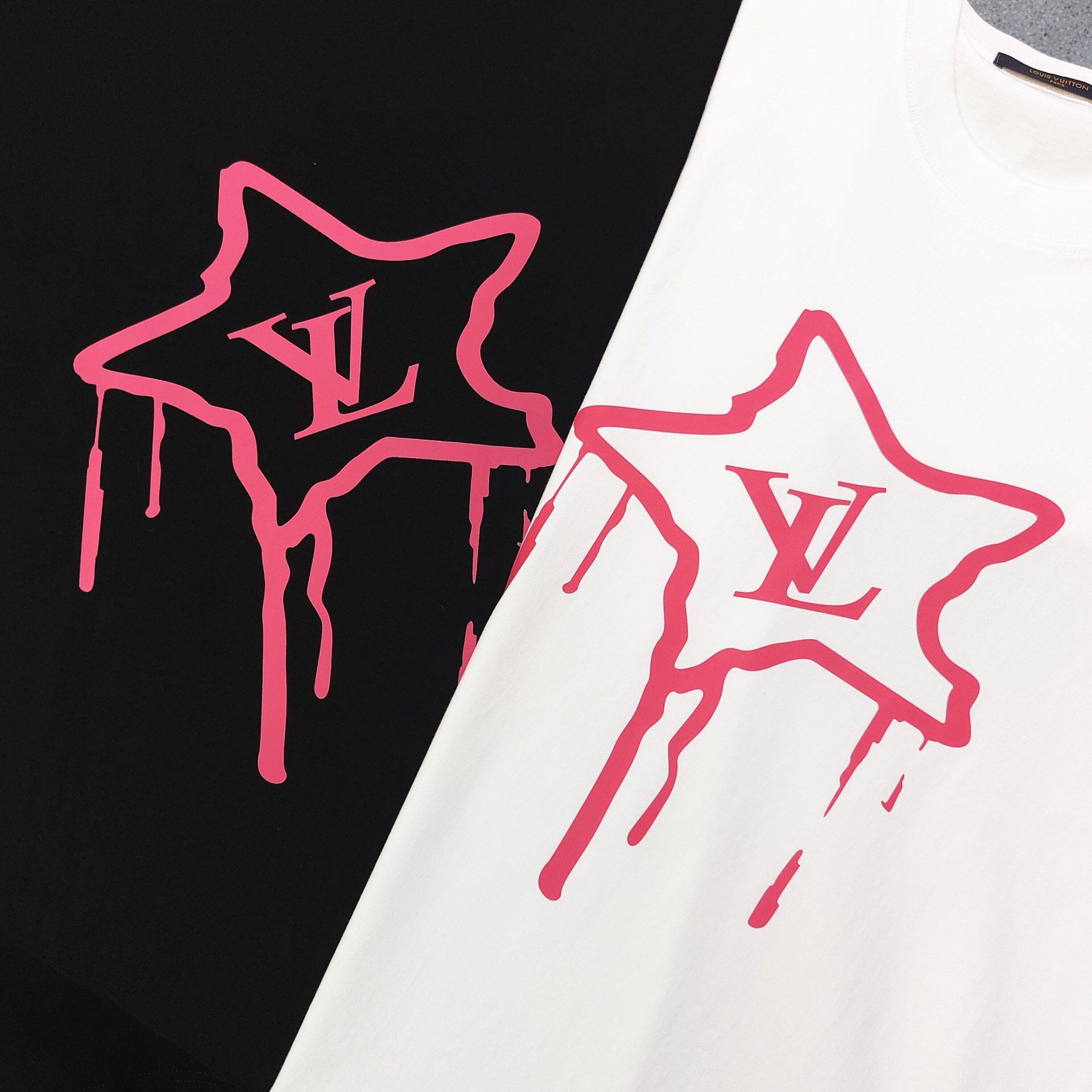 Louis Vuitton Graffiti Star LV Logo Print Cotton T-Shirt